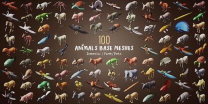 blender-market-100-animals-base-meshes-for-blender